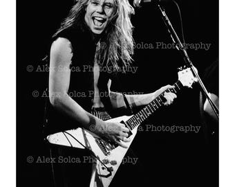 Impresión fotográfica de James Hetfield (Metallica), arte mural, firmada por el fotógrafo
