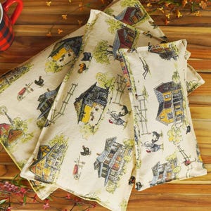 Farmhouse Heating Pads with Washable Covers - Reusable Rice Heat Packs in Large, Medium, and Small Sizes for Pain Relief and Comfort