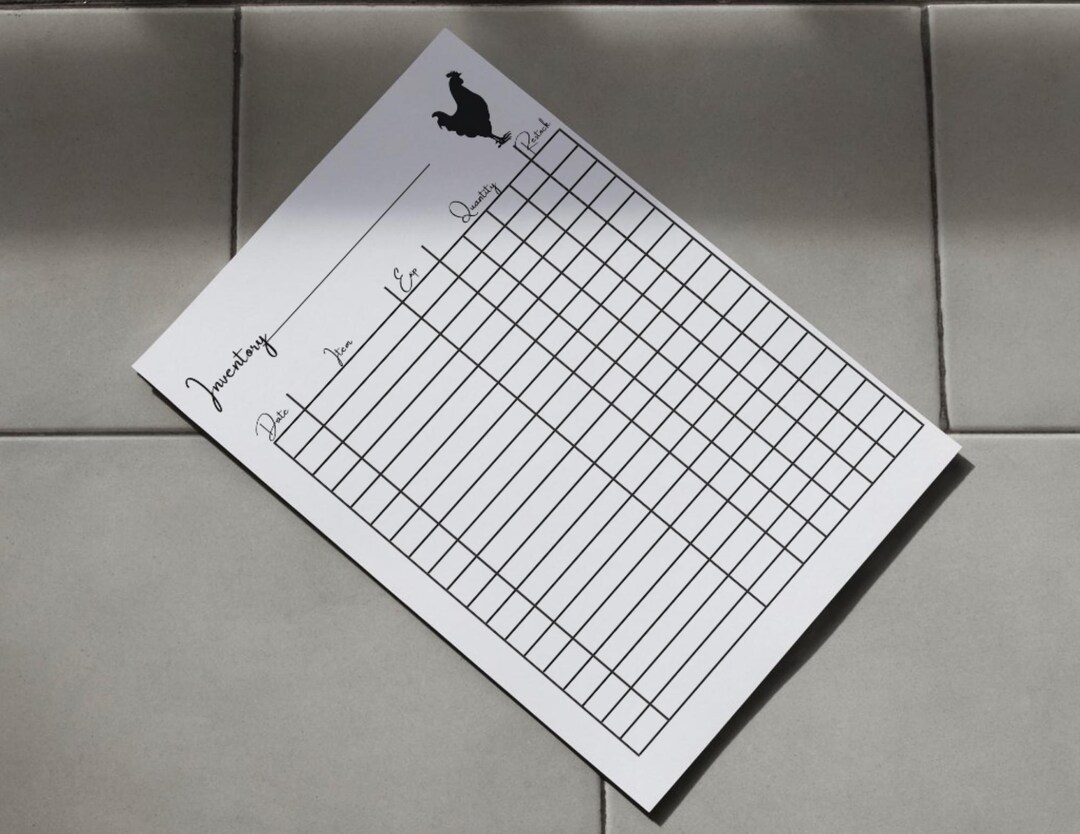Chicken Inventory List - Etsy