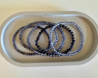 Versatile Iolite Bracelet (3-4mm) | Perfect for Crystal Bracelet Stacks | Third Eye Chakra Bracelet
