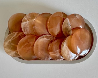 Honey Calcite Flat Palm