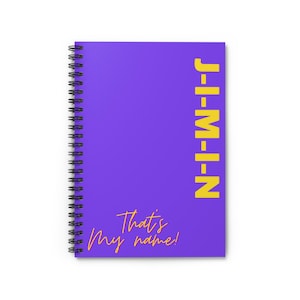 K-Pop BTS Jimin Fan Gift Spiral Notebook - Ruled Line, Kpop Stationery, Back to School Supplies, College Journal, Bullet Journal