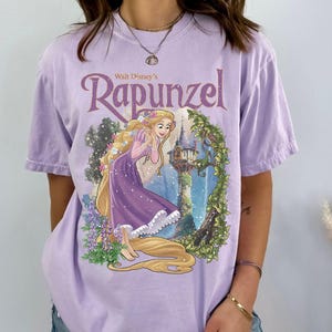 Vintage verhedderte Rapunzel Blumen Png, Cartoon Prinzessin Rapunzel Flynn Reiter Png, verlorene Prinzessin, magisches Königreich, Di nei Trip, digitaler Download