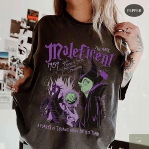 Vintage Disney Maleficent Sleeping Beauty Portrait Shirt, Disney Villains T-shirt, Magic Kingdom, Disney Halloween, Disney Trip Tee