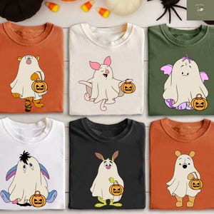 Retro Winnie the Pooh Varsity Halloween Shirt, Tigger, Piglet, Eeeyore, Roo, Lumpy, Rabbit, Disneyland Trip Shirt, Disney Family Trip