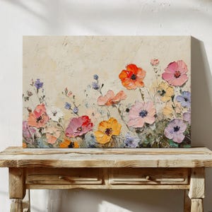 Wildflowers Painting Print Wall Art | Floral Wall Decor | Botanical Wall Art | Flowers Artwork | Abstract Floral Wall Art  | Garden Art