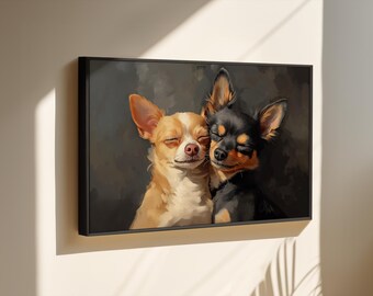 Chihuahua Dog Painting Print | Chihuahua Wall Art | Cute Dog Art | Furry Friends Painting | Painting Dog |  Dog Art | Dog Lovers Gift