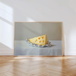 Cheese Painting Print | Cheese Still Life Art | Cheese Wall Art | Cheese Kitchen Decor | Cheese Lover Gift | Cozy Food Art | Kitchen Art