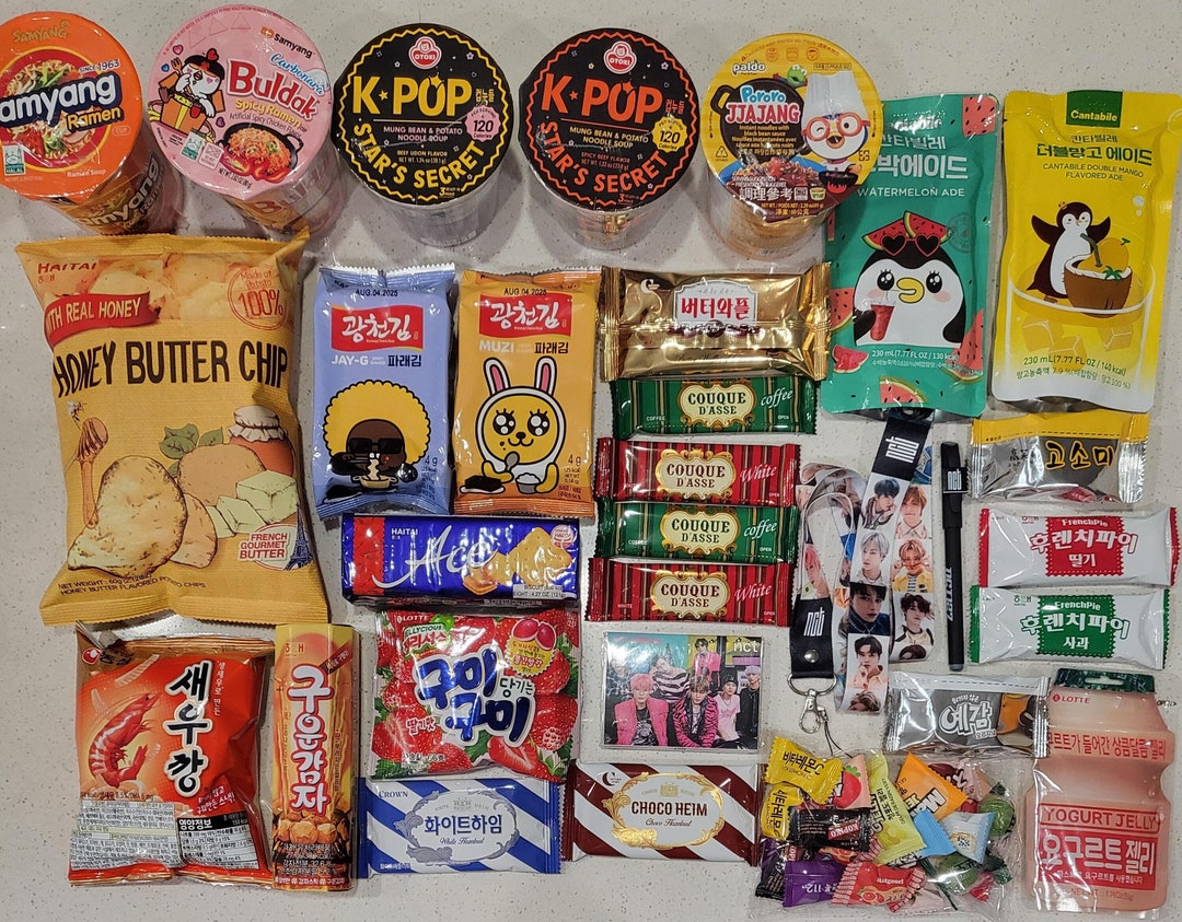 K-pop Snack Box, NCT Korean Snacks and Cup Noodle Box, Korean
