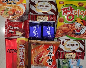 Korean Snack Box, K Food, Korean Snack Starter kit, Gift for friends, Gift for family, Snacking Idea, Dormitory Gift, Asian Snack Box