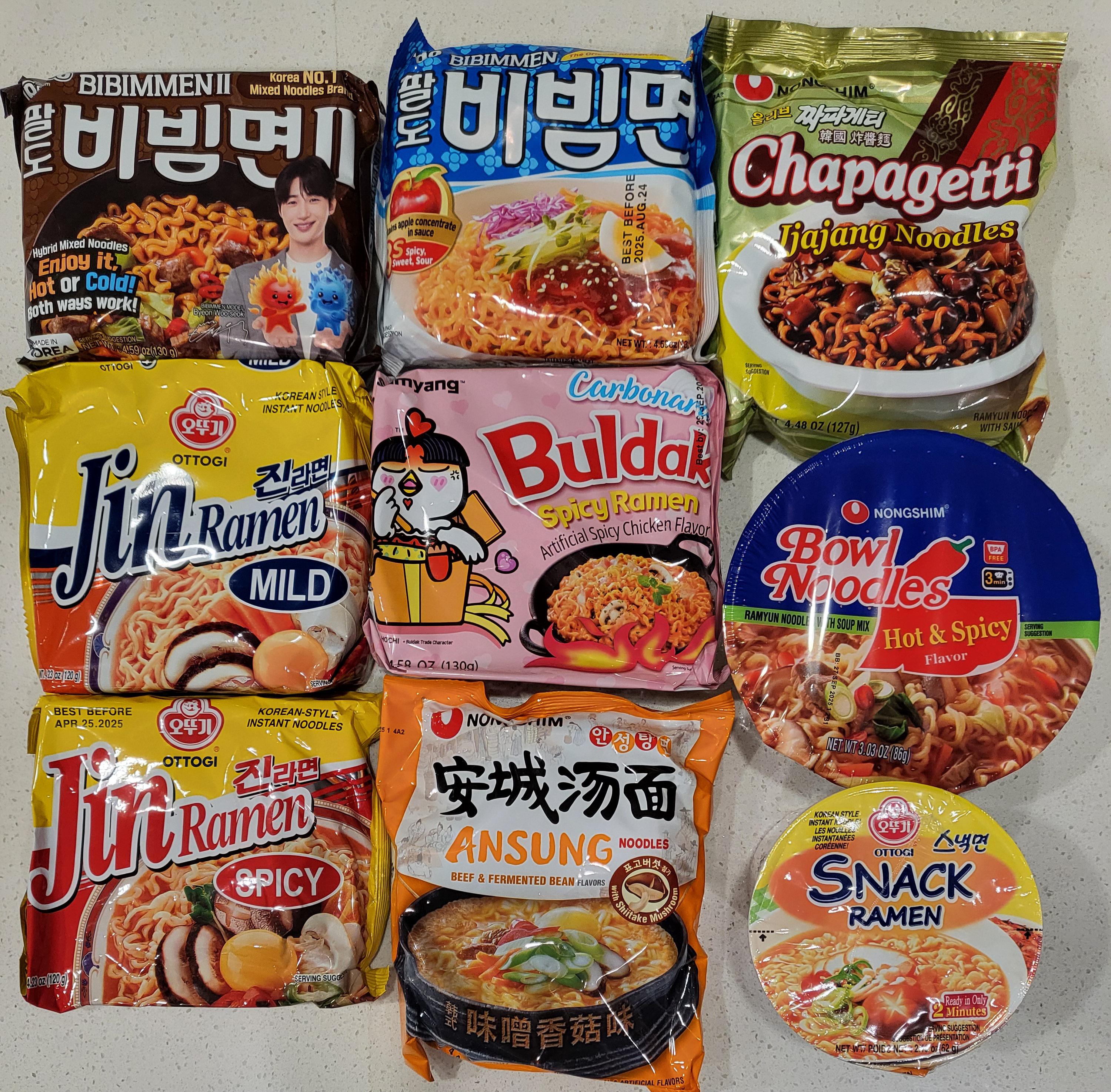 Premium Korean Ramyun 9 Packs, K Food, Korean Instant Noodles