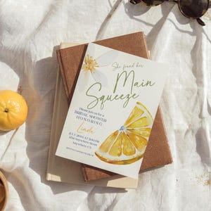 Main Squeeze Bridal Shower Invitation, Lemon Bridal Shower, Citrus Bridal Shower Invitation,  Mediterranean Lemon Theme,  Lemons