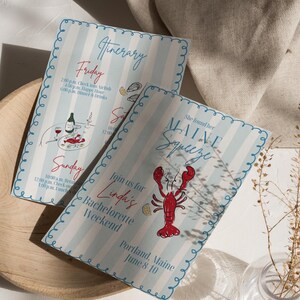 Maine Coastal Bachelorette Invitation: Lobster Theme (Editable, Digital PDF) image 3