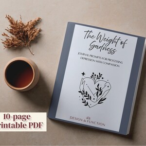 Depression Journal Prompts | Processing Sadness Printable PDF | Shadow Work Journal | Mental Health Printable | Instant Digital Download