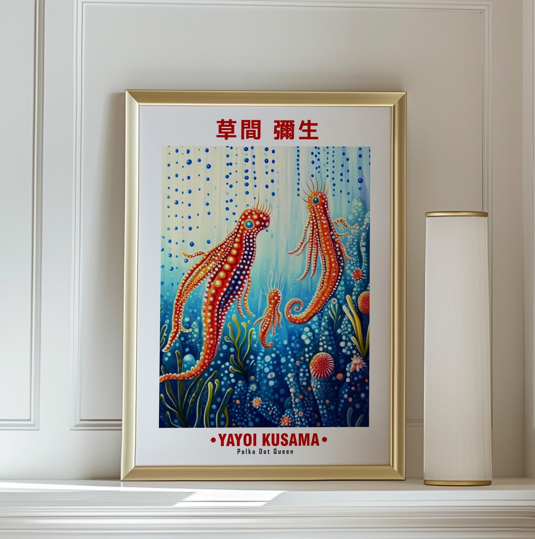 Yayoi Kusama Inspired Polka Dot Art Print - Modern Abstract Poster ...