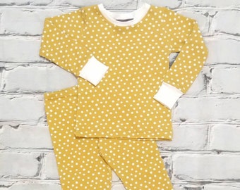 Organic Cotton Kids Pajama Set -  Polka Dots