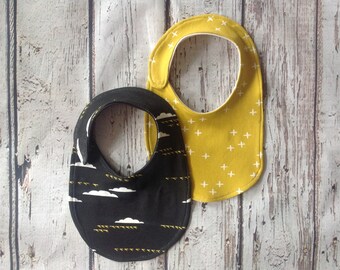 Organic Cotton Rain Cloud Baby Bib Gift Set