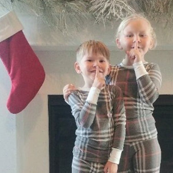 Matching Christmas Pajamas, Family Matching Christmas Pajamas, Plaid Pajama Set, Kids Christmas Pajamas