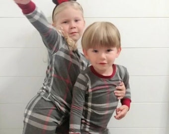Plaid Christmas Pajamas: Snug Fit Holiday PJs - Size 3T