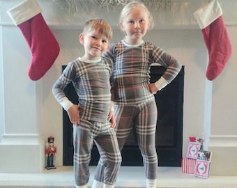 Plaid Christmas Pajamas For Kids