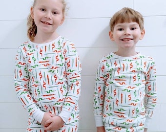 Gender Neutral Organic Pajamas For Kids - Snakes