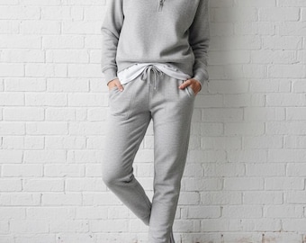 Eco-Friendly Women's Lightweight Fleece Jogger Pants - Loungewear gift for her