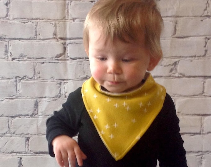 Yellow Organic Cotton Bandana Bib