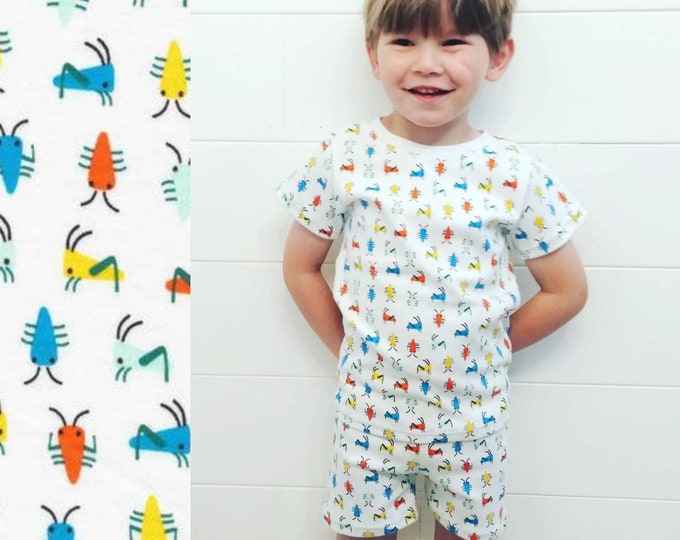 Kids Summer Pajama Set - Bugs - GOTS Certified ORGANIC