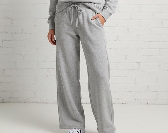 Wide Leg Pants - Comfortable Flowy Sweatpants Pants for Women, Palazzo Style Bottoms, Relaxed Fit Clothing