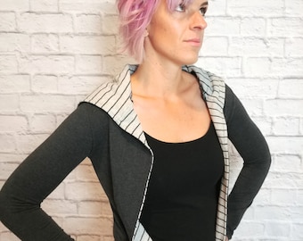 Organic Cotton Hooded Cardigan, Womens Cardigan, Ethical Clothing Gifts for Her