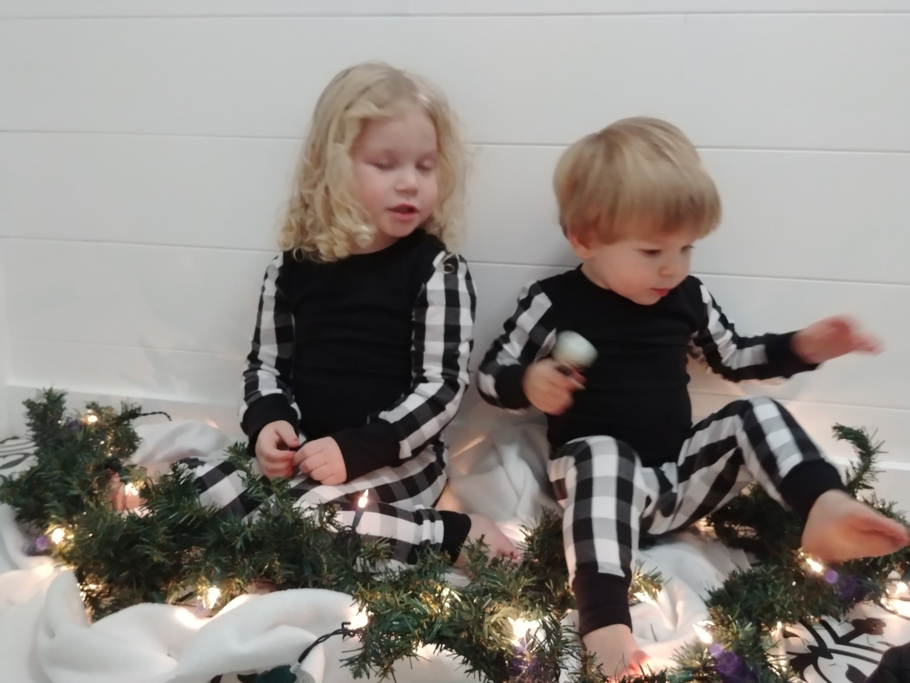black and white buffalo plaid pajamas