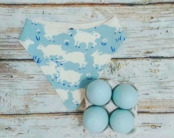 Easter Baby Bibs, Easter Gift, My First Easter, Sheep Dribble Bib, Lamb Organic Cotton Baby Shower Gift, Unisex Baby Clothes