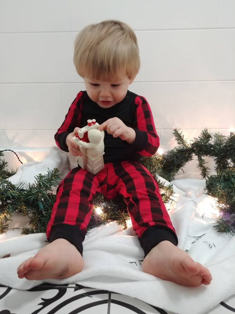 Valentines Day Kids Pajamas Toddler Buffalo Plaid Pajama Set | Etsy