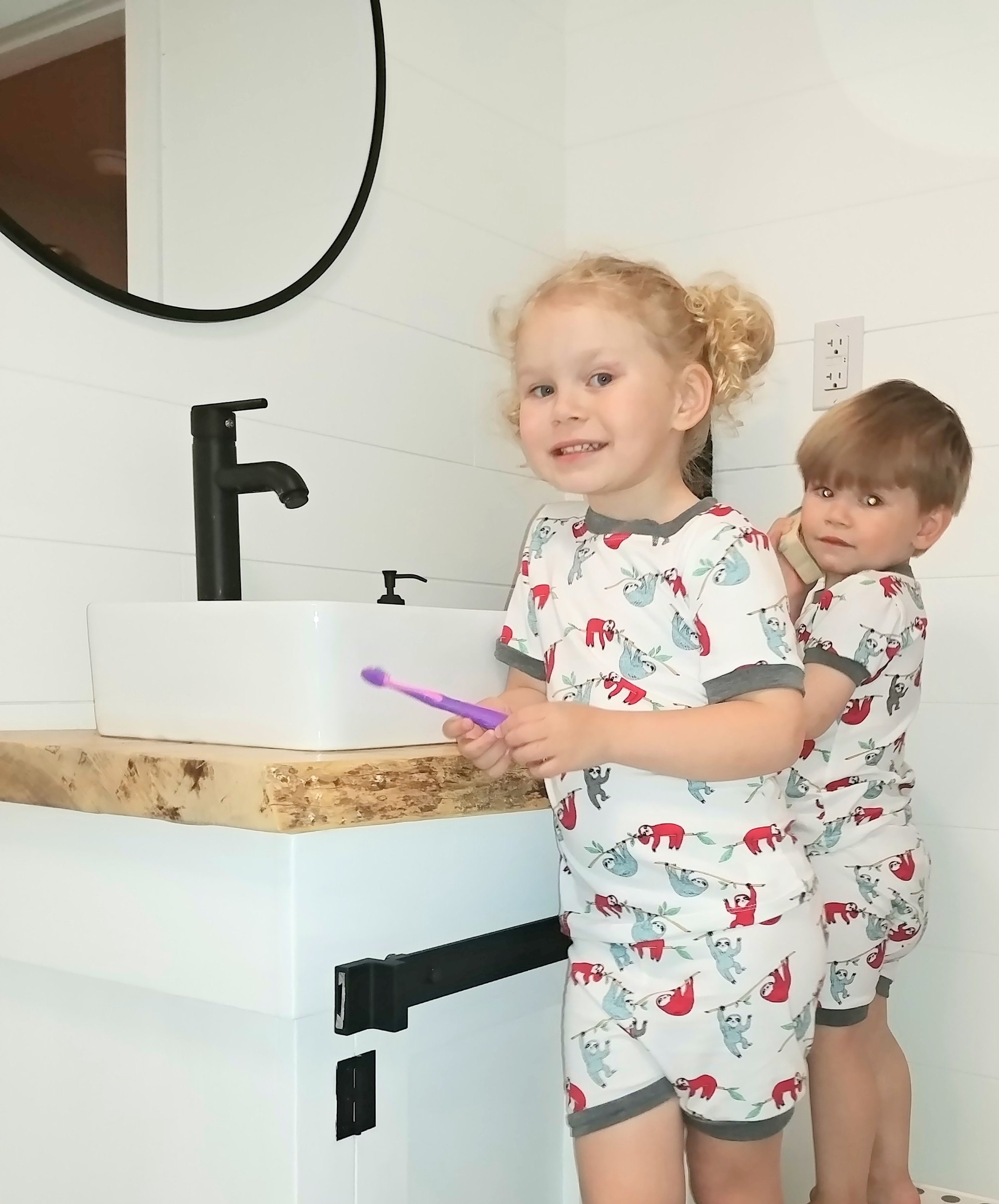 Sloth pyjamas girls clearance