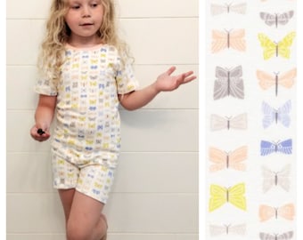 Butterfly T Shirt and Shorts Kids Pajama Set