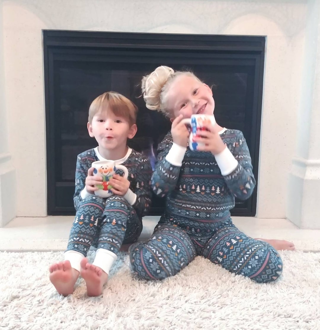 Fair Isle Christmas Pajamas Matching Family Pajamas Matching Pjs Kids Christmas Pjs Holiday Pajamas Etsy Canada