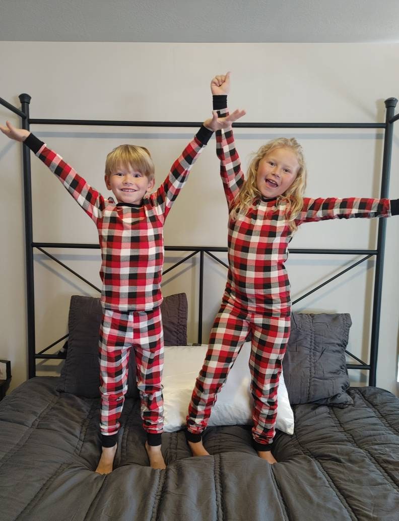 Buffalo plaid family pjs hotsell