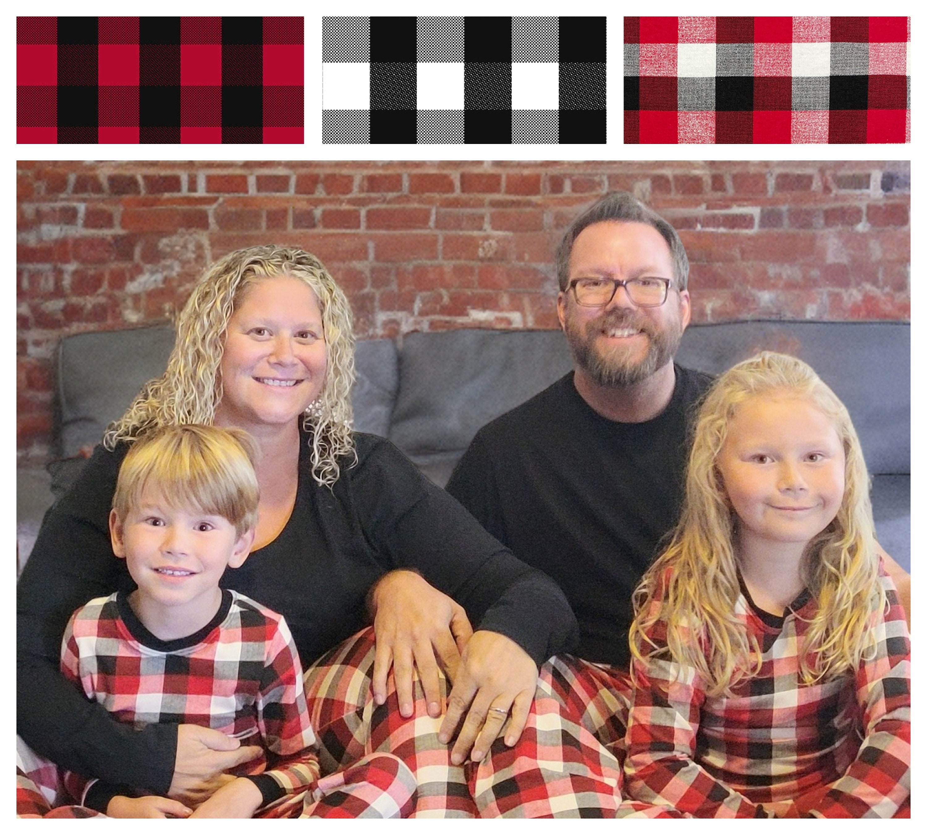 Buffalo Plaid Christmas Pajamas, Family Matching Holiday Pajamas