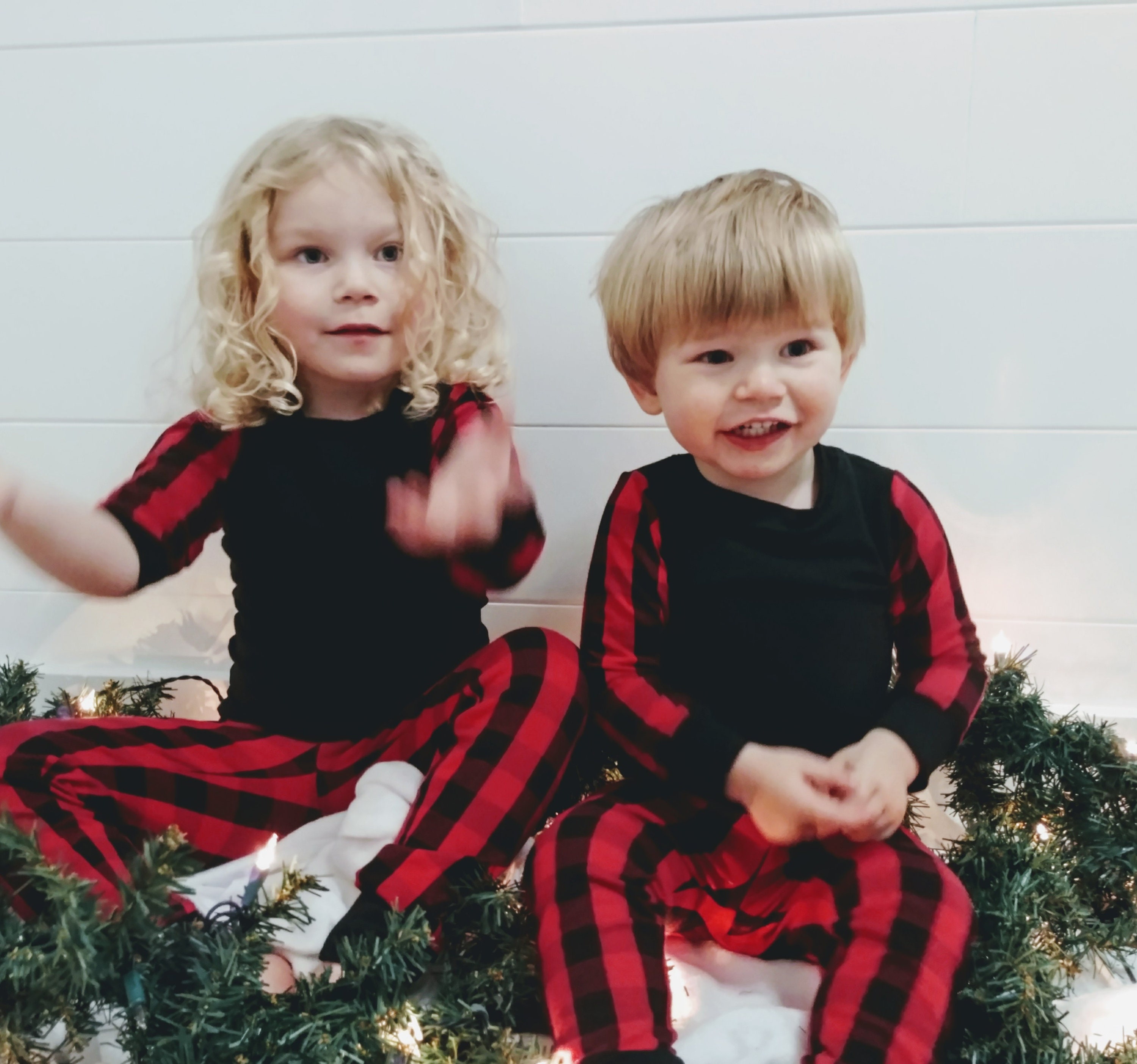 Buffalo Plaid Christmas Pajamas, Family Matching Holiday Pajamas