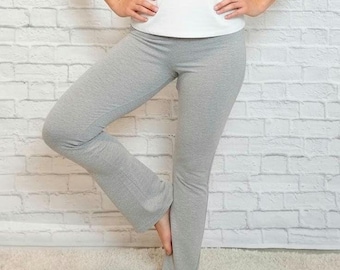 Flare Leg Organic Cotton Yoga Pants, Bamboo Loungewear