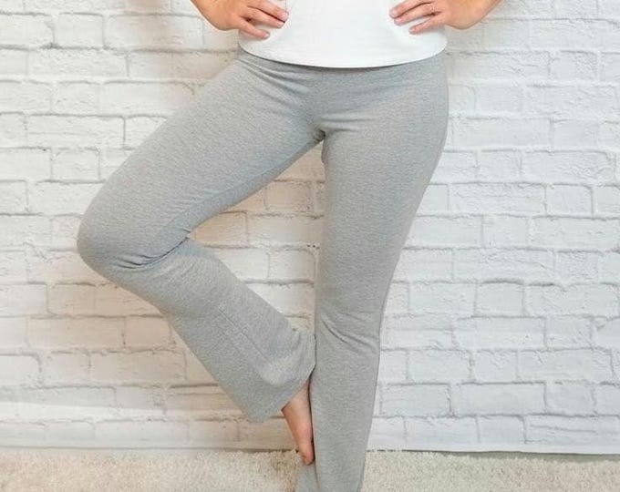 Flare Leg Organic Cotton Yoga Pants, Bamboo Loungewear