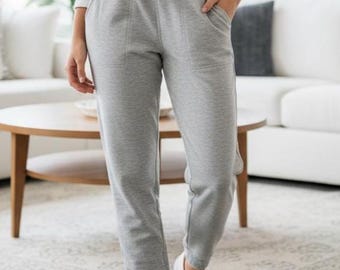 Eco-Friendly Women's Lightweight Fleece Jogger Pants - Comfortable Loungewear Gift For Her