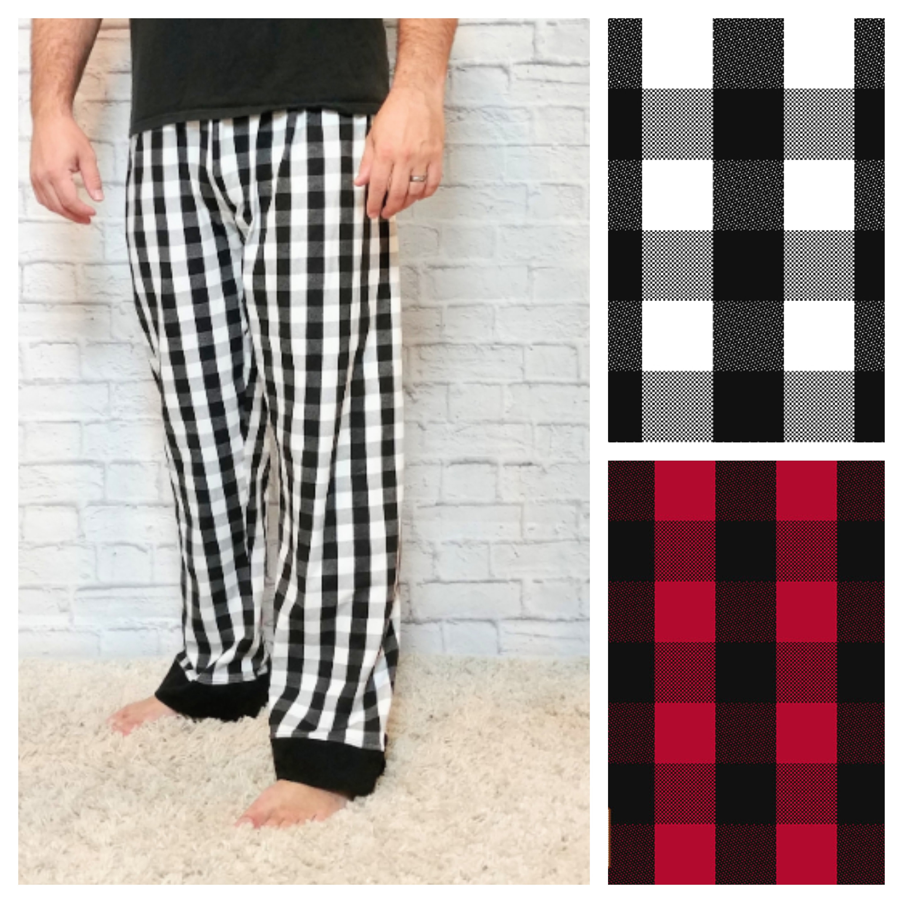 black and white buffalo plaid pajamas mens > OFF-55%