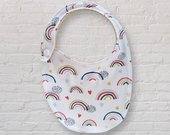 Organic Cotton Rainbow Baby Bib