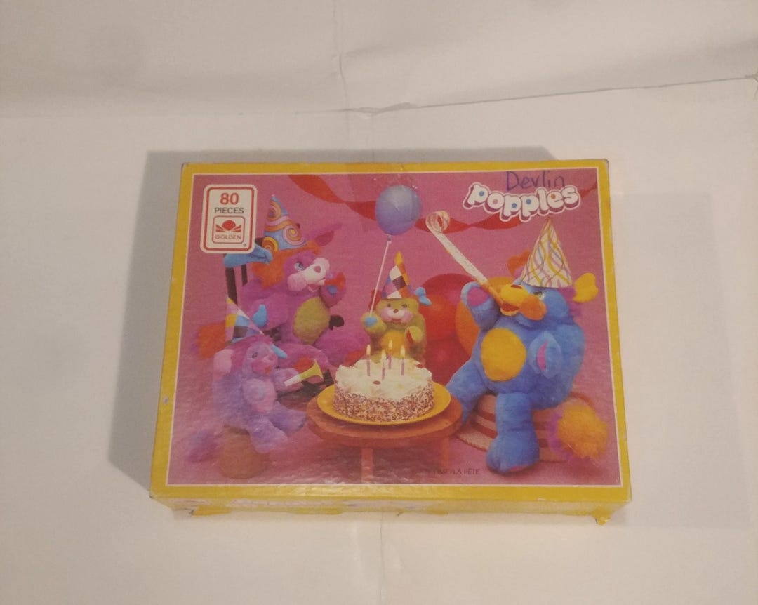 Peluche Popples Puzzle Delplay Vintage – Rare Et Collector