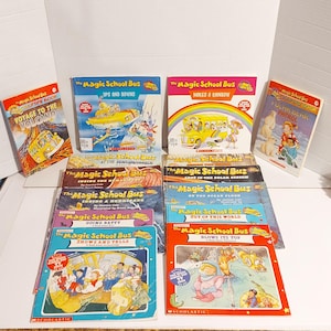 Vintage Lot Of 14 Mixed The Magic School Bus Books, By Scholastics