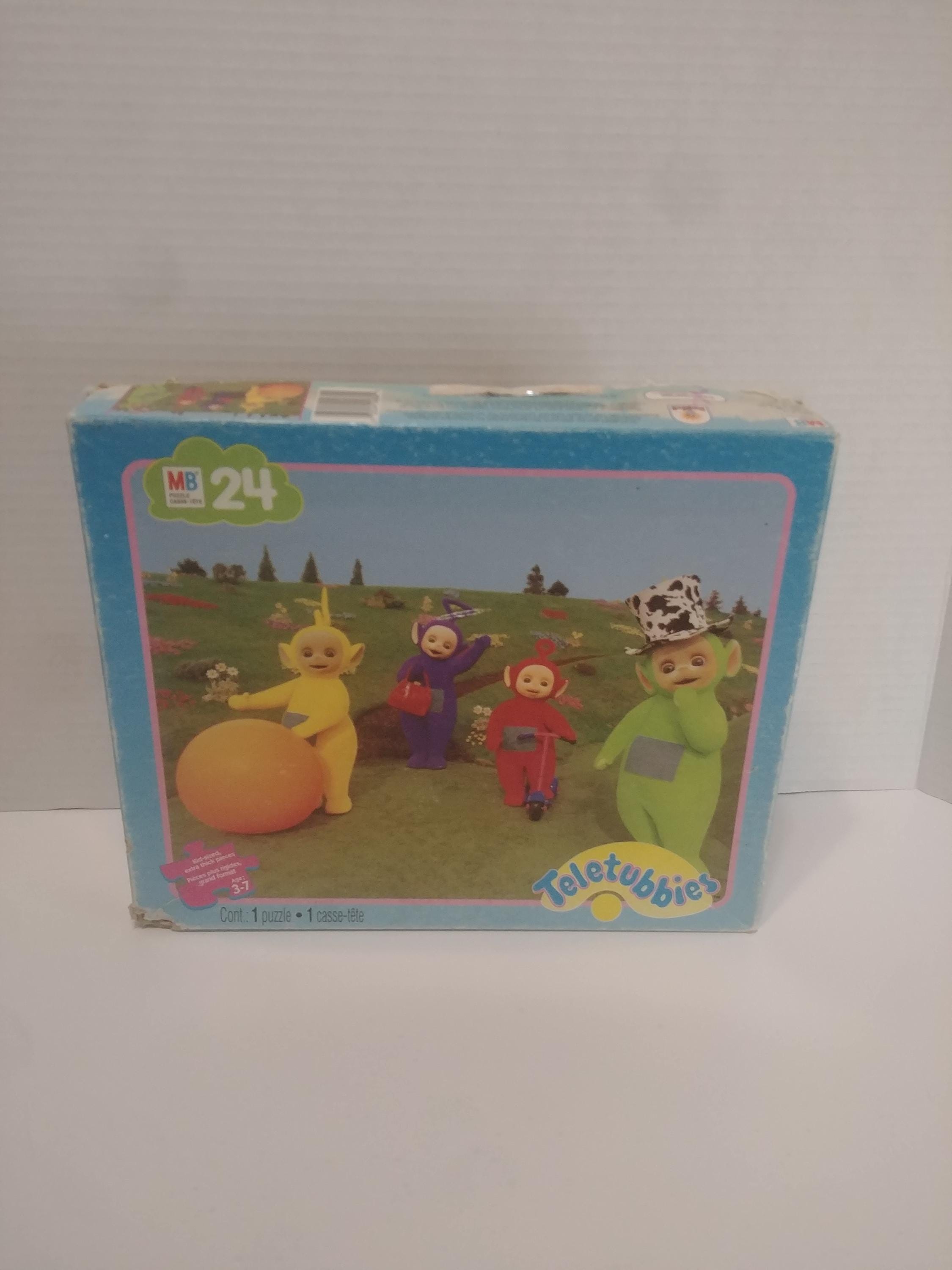 Vintage Milton Bradley Teletubbies 24 Piece Puzzle,1999,complete