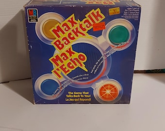 Vintage Max Backtalk  Electronic Memory Game By Milton Bradley 1986, Tested And Complete