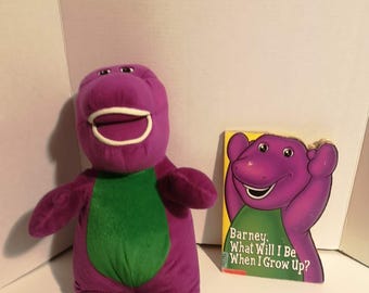 Vintage Barney the Purple Dinosaur Plush,htf 22
