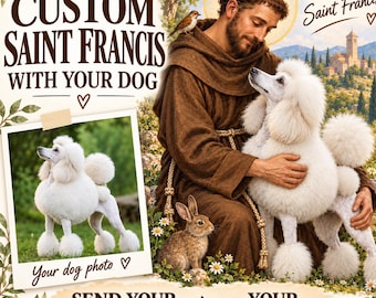 Personalized Saint Francis Dog Printable: Custom Catholic Pet Art (Digital Download)